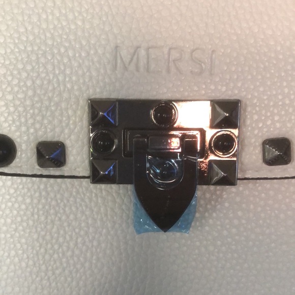 NWT MERSI Studded Vegan Faux Leather Crossbody w/ 2 Straps - Picture 4 of 10